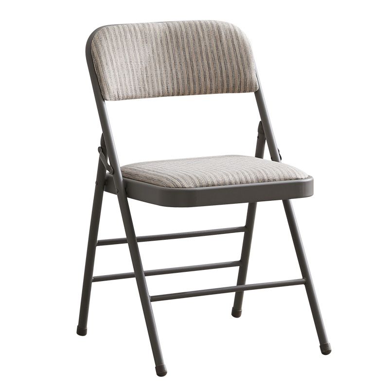 Silla de comedor de metal contemporáneo, silla lateral plegable sin brazos para el hogar, con respaldo abierto