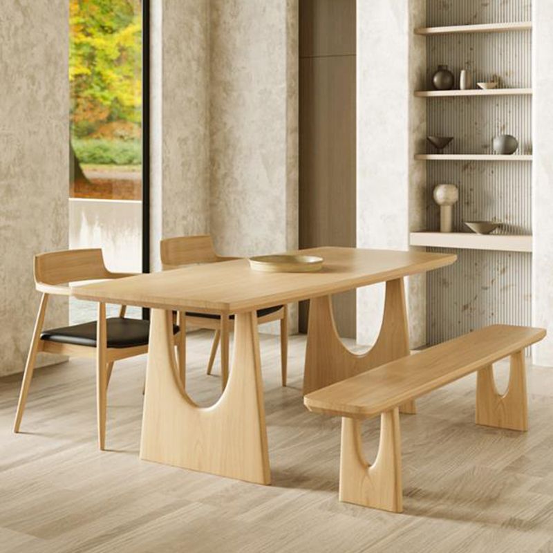 Modern 1/2/4/5 stukken Dinerset massief houten rechthoekige eettafel met stoelen
