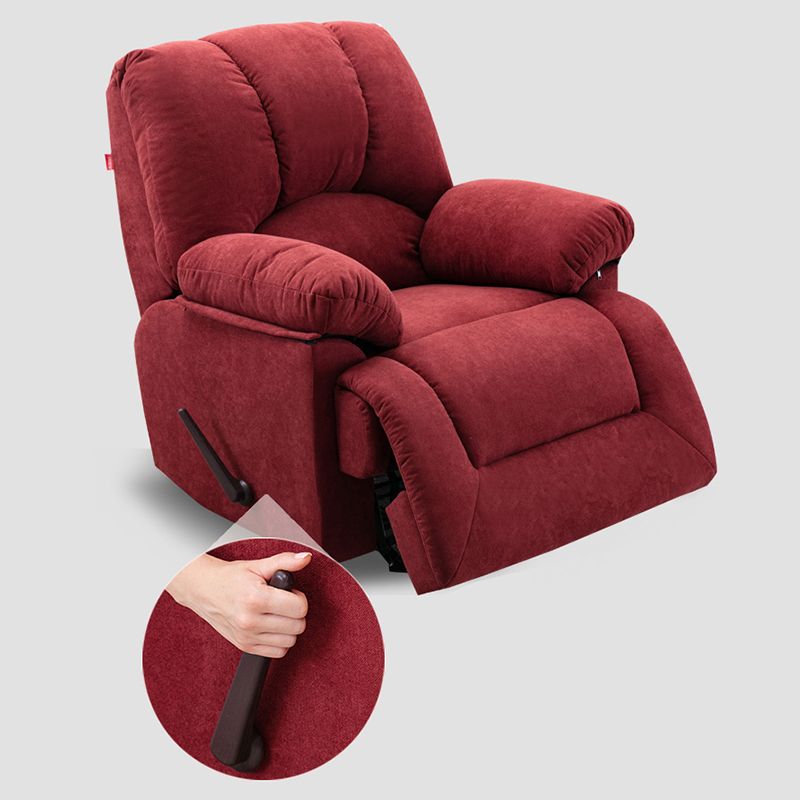 Contemporary Cotton Reclining Chair Solid Color Chair with Independent Foot