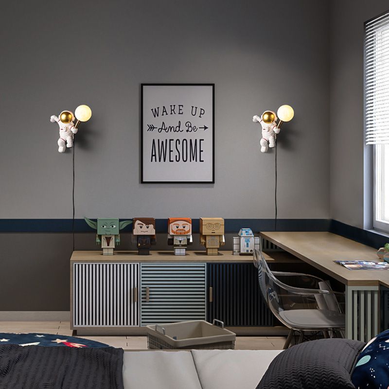 Minimalismo moderno Disparo de pared doméstica con sombra blanca para la habitación de los niños del dormitorio