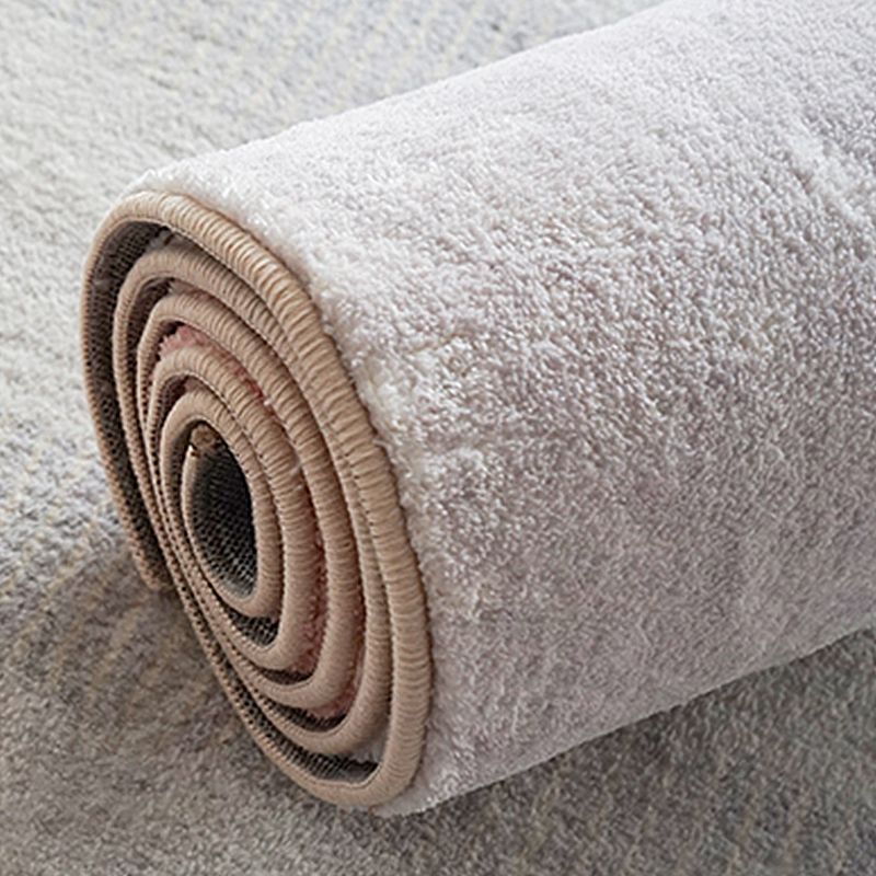 White Casual Rug Blending Buckle Indoor Rug Stain Resistant Rug for Living Room