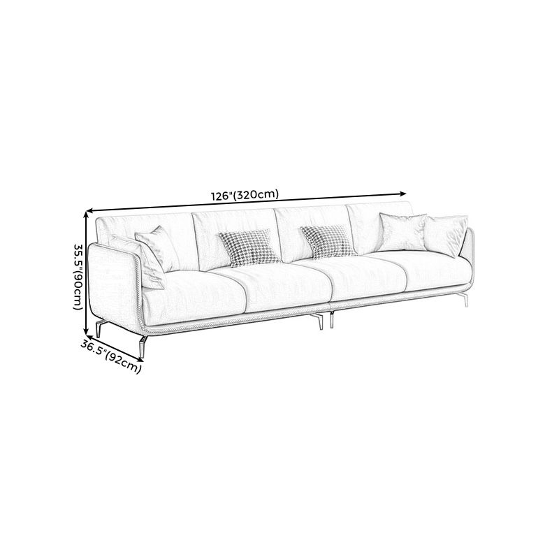 Stain Resistant Stationary Faux Leather Living Room Pillow Top Arm Seating