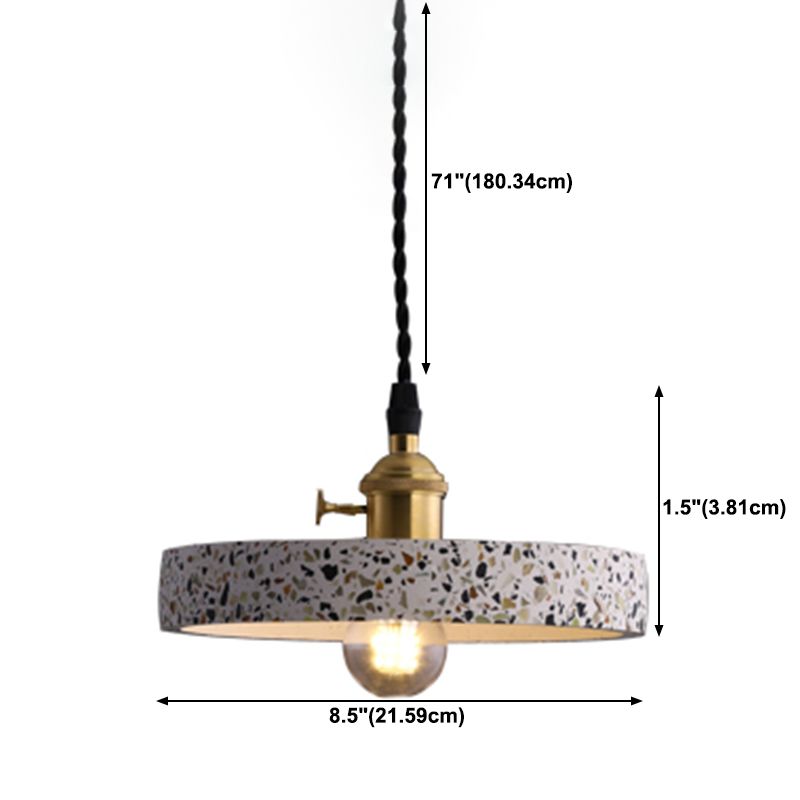 Terrazzo Hanging Light Modern Style Pendant Lighting Ayémorrat pour le salon