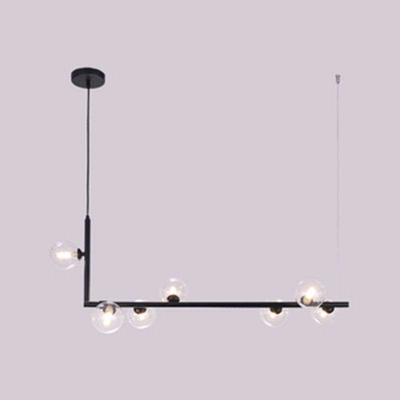 Islas contemporáneas Ligera simplicidad accesorio de iluminación colgante de vidrio para sala de estar