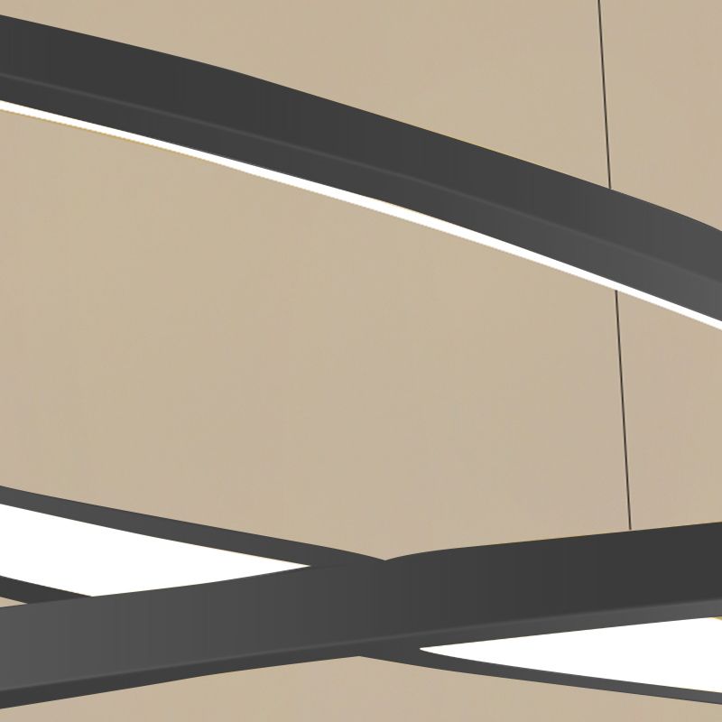 Moderne eenvoudige stijl LED hanger kroonluchter licht metalen hangerverlichting voor woonkamer