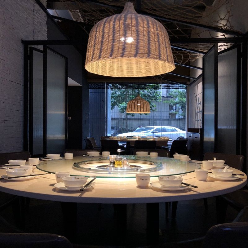 1 Light Modern Style Pendant Lamp Rattan Hanging Lamp Fixture for Living Room