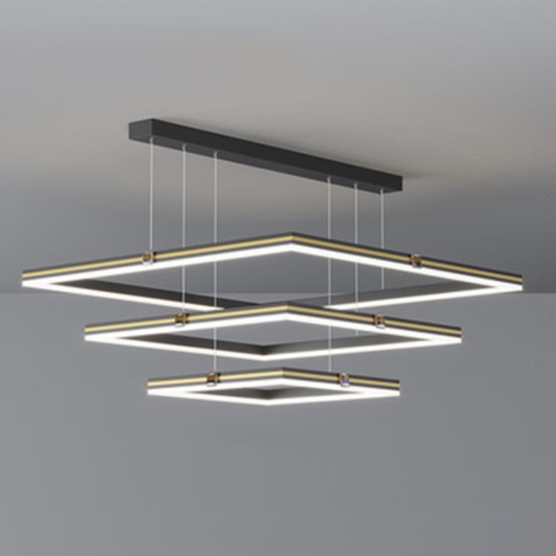 Luz de colgante de techo de múltiples capas de múltiples lámparas acrílicas modernas