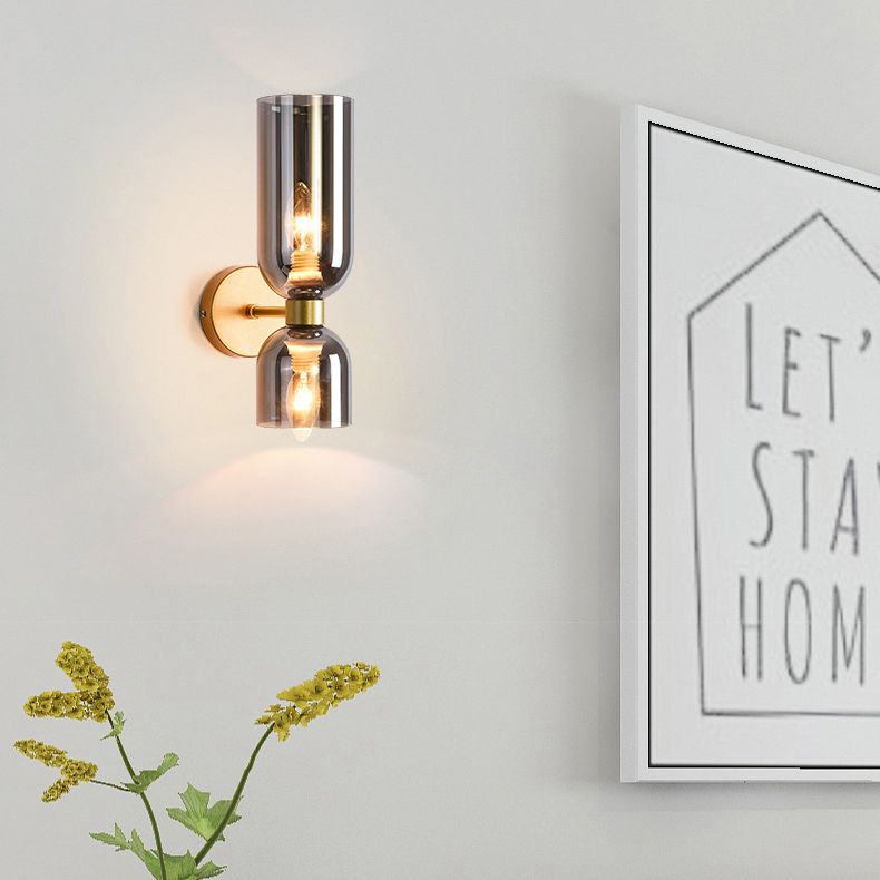 Moderne Einfachheit mit Sandglaswand montiertes Leuchtenleuchten Glasmontage Leuchte für Wohnzimmer