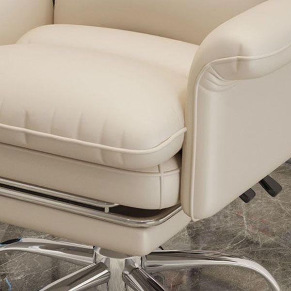 High Back Faux Leather Desk Chair Height-adjustable Office Chair for Home Office