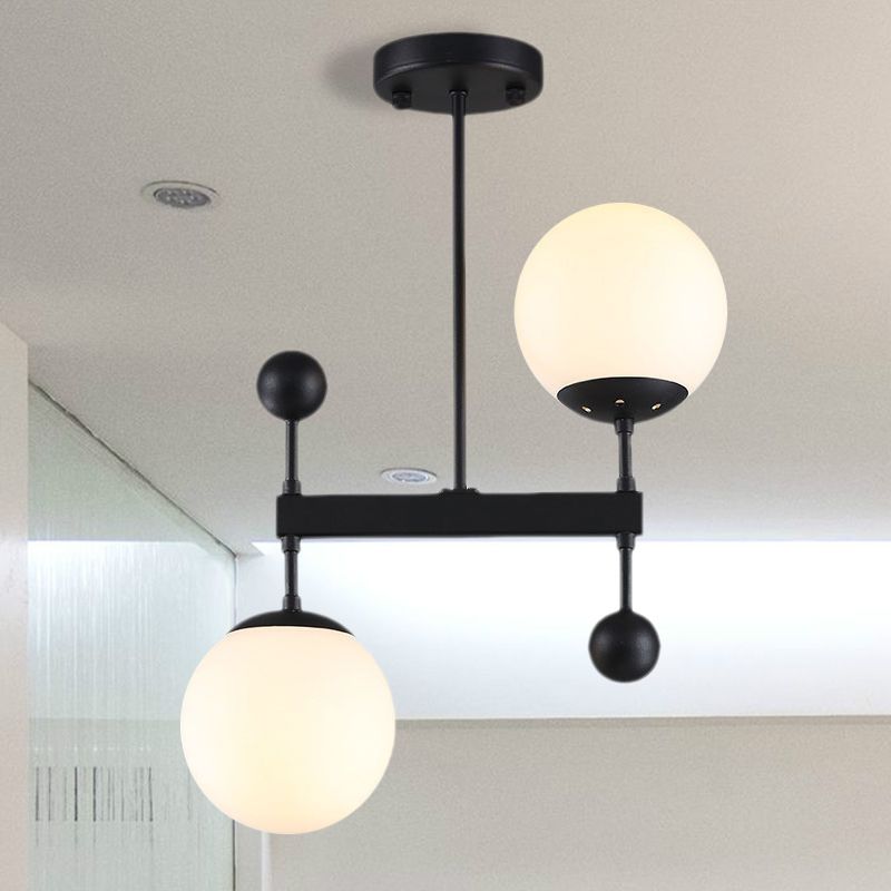 Lumo rotondo nero/oro illuminazione moderna a 2 luci a led latte a led il soffitto appennata.