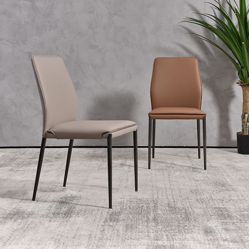 Faux Leather Parsons Dining Chair Dining Room Upholstered Chair