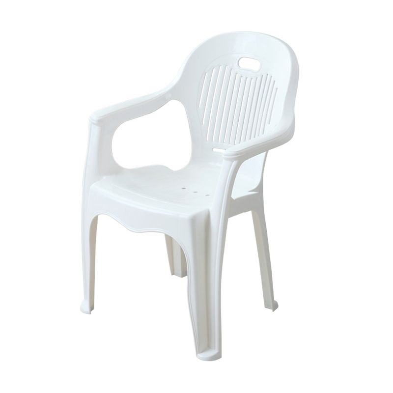 Modern Plastic Dining Room Chair Stacking Dining Arm Chair for Restaurant