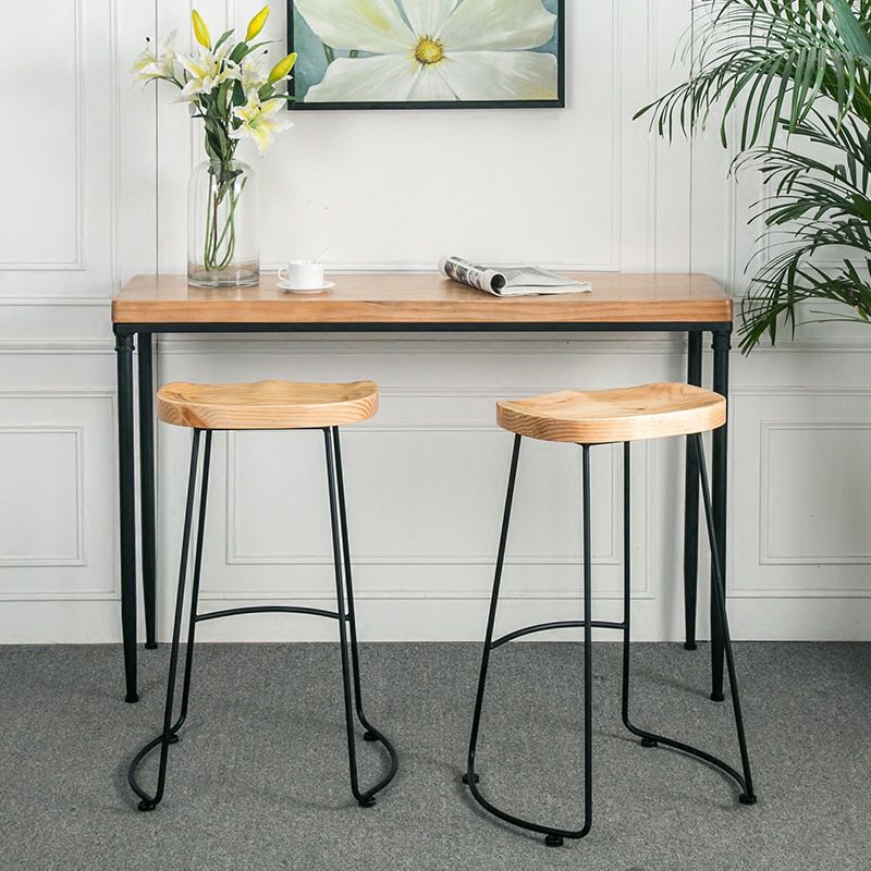 1/2/3 Pieces Industrial Rectangle Pub Table Set Solid Wood Counter Table Set