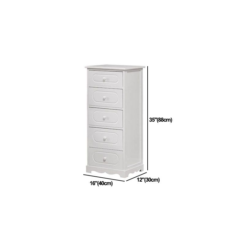 12" W Solid Wood Lingerie Chest Vertical Storage Chest with Drawers