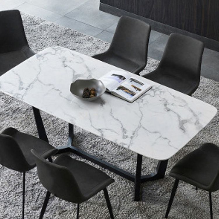 Silla auxiliar de cuero moderna para restaurante, silla de comedor con respaldo sólido (juego de 2)