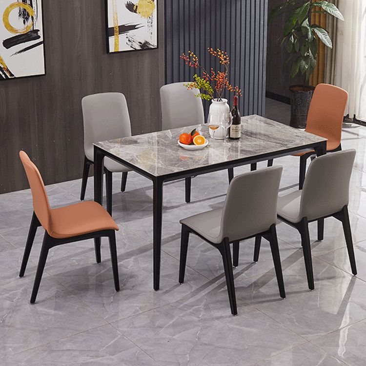 Silla de comedor de madera moderna, sillas de comedor de cuero sintético para uso en restaurantes