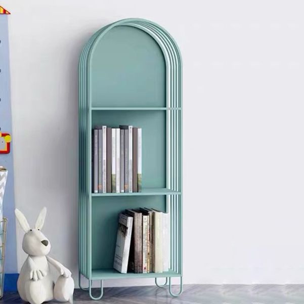 Modern Metal Bookcase Standard Closed Back Vertical Bookshelf for Home