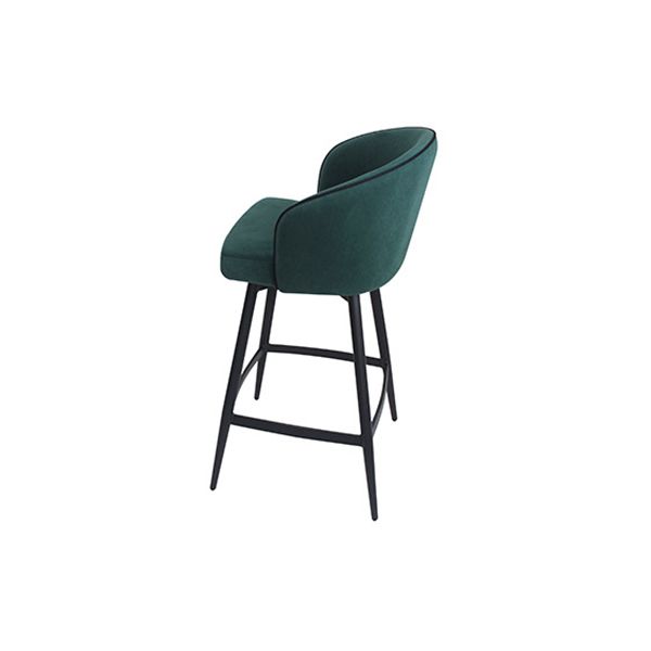 Contemporary Velvet Counter Stools Metal Bar Stool for Home Use