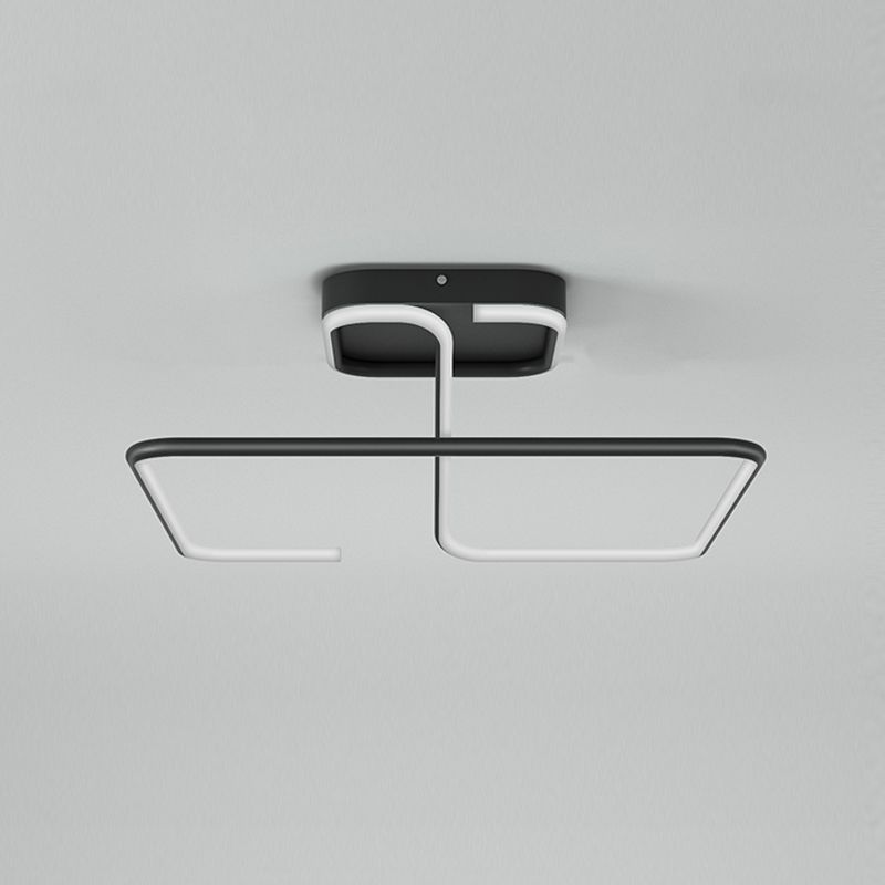 Squared Ceiling Mounted Fixture Modern Style LED Aluminum Ceiling Lighting