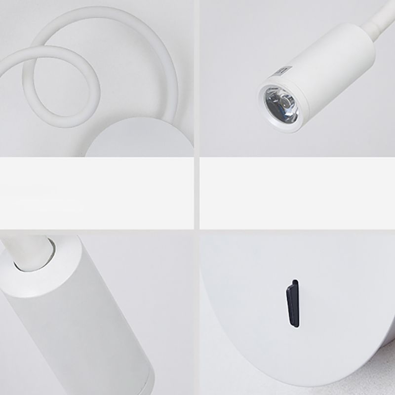 Lámpara de lectura metálica moderna Factura de la pared del hogar con brazo ajustable para el dormitorio