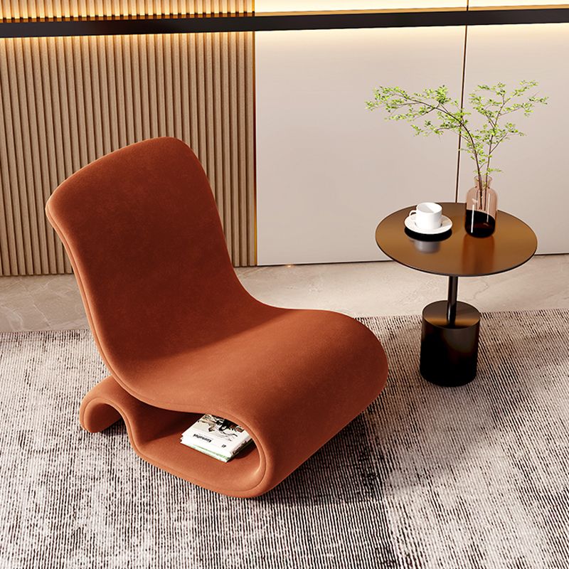 Contemporary 26 "Wide Velvet Fixed Back Sponge Armless Chair