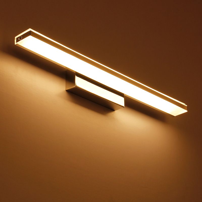 Lampada a parete lineare in acciaio inossidabile Sconce Minimalismo Sconcetto per il bagno