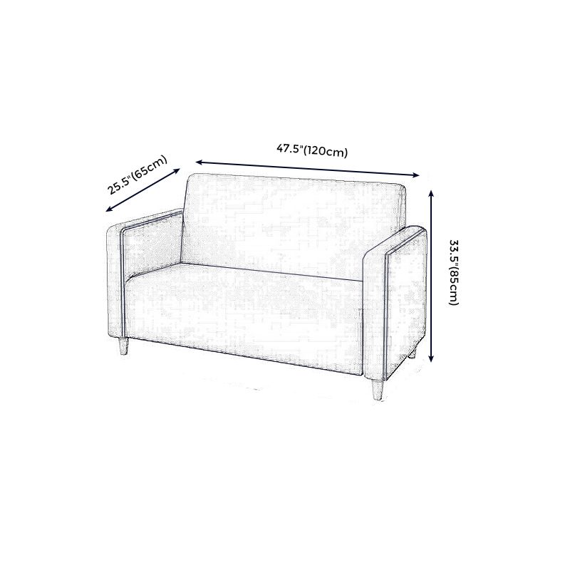 Divano glam contemporaneo oro 47,27 "d x 25,59" w x 33,46 "divano a 2 posti per ristorante