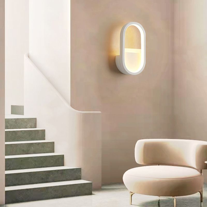 Lumo da parete contemporanea a forma geometrica Pronzo della parete a LED con metallo per camera da letto