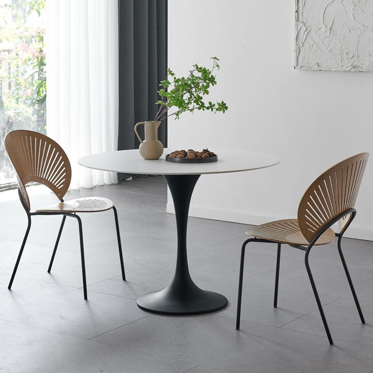 Round Dining Table Traditional Luxury Dining Table with Tulip Base