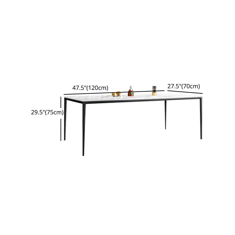 1/2/4/5/7/11 PCS Metal Contemporary Dining Room Ensemble avec table de dinet de table rectangle