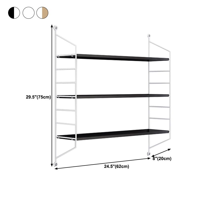 7.87"W Bookcase Contemporary Style Wall Mounted Bookshelf for Home Office