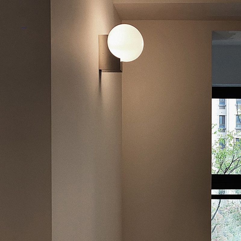 Ball Shape Glass Vanity Sconce Light Modern Style 1-Light Vanity Mirror Lights