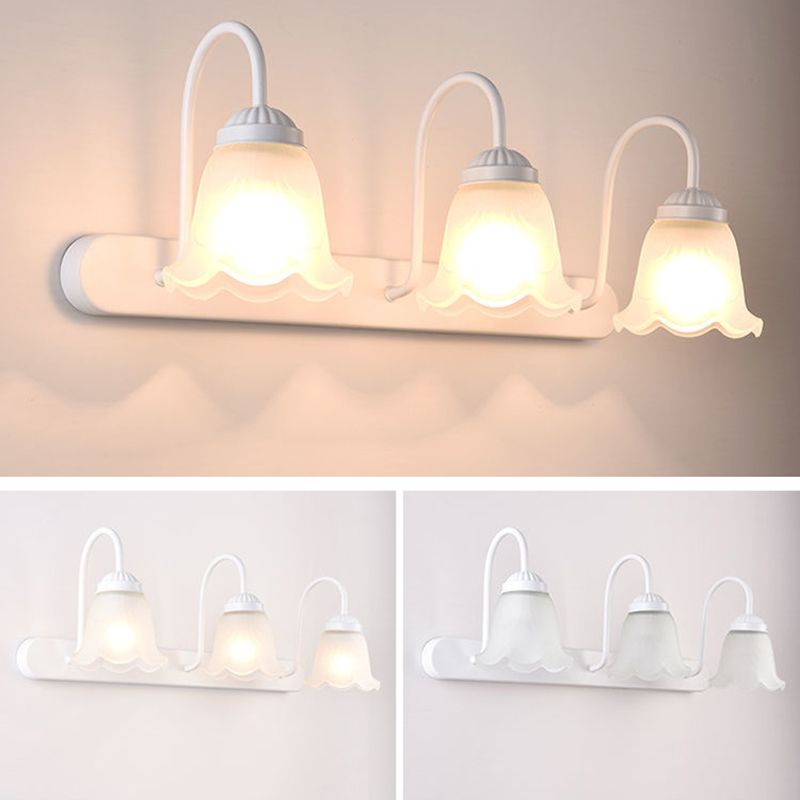 Glass Wall Lighting Fixture Bell Shaped Traditional Style Wall Mount Light Fixture