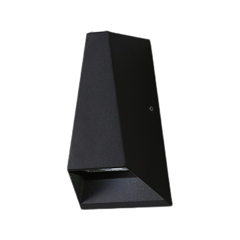 Zeitgenössische schwarze Wandleuchte geometrische Wandscheibe mit Aluminium für draußen