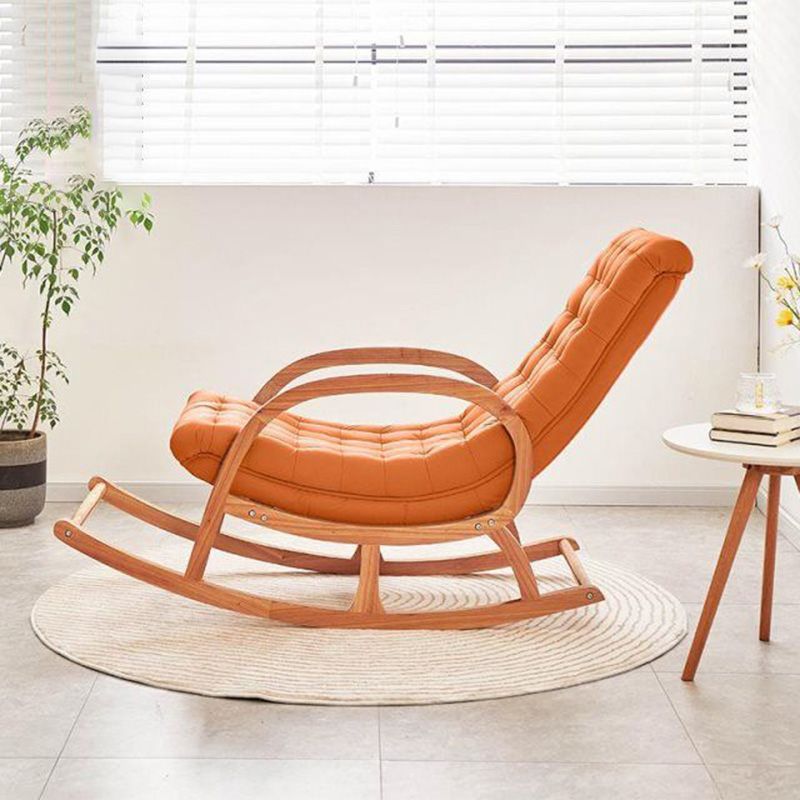 Modern Style Sofa Rocking Chair Wooden Rocking Chair for Living Room and Bedroom