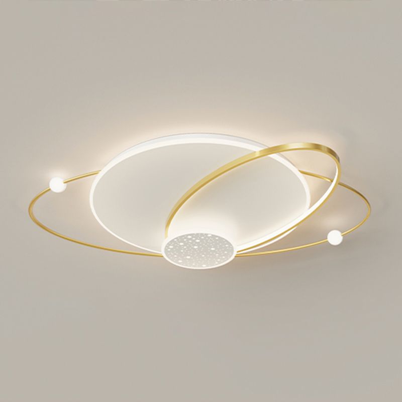 Geometry Shape Ceiling Light Fixtures Modern Style Metal 5 Light Ceiling Mounted Lights