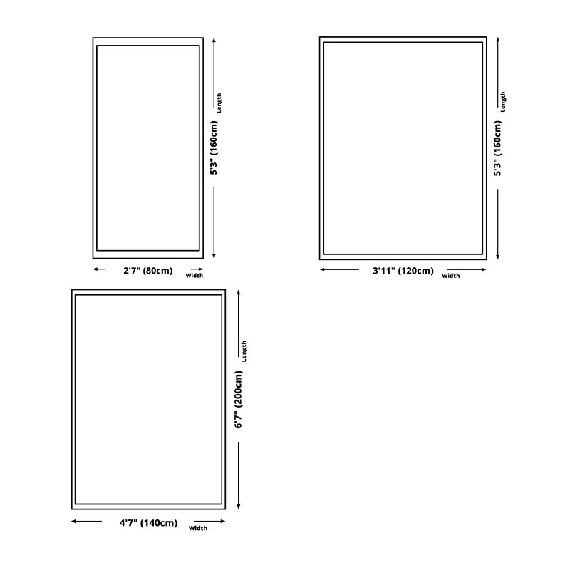 Minimalist Indoor Rug Geometric Pattern Carpet Polyester Stain Resistant Area Rug for Living Room