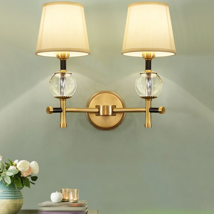 Modern Simple Copper Vanity Light Cylinder Shape Vanity Lamp for Living Room