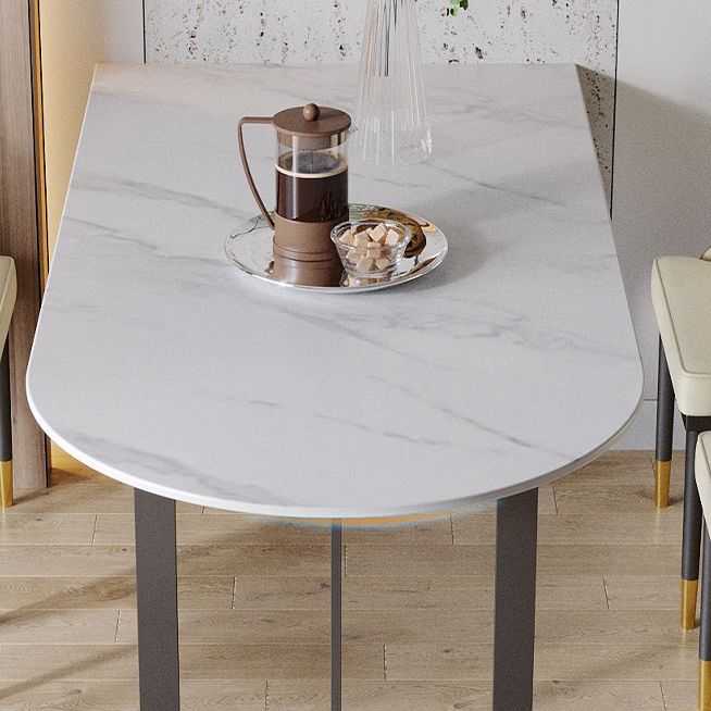 Simplicity Style Furniture Double Pedestal Stone Dining Site Table for Home