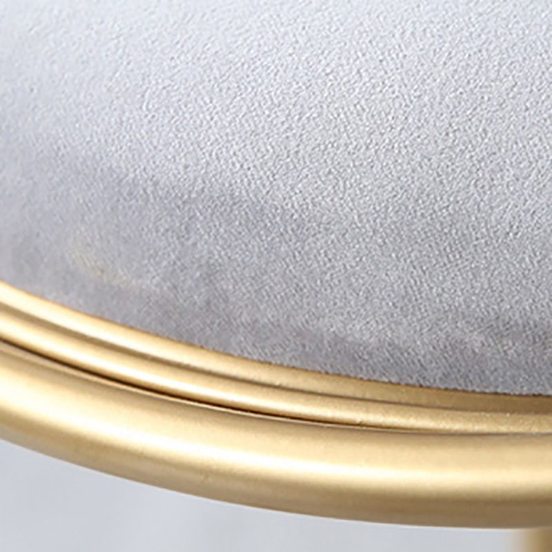 Glam Metal Bar and Counter Stool Low Back Stool with Gold Sled Base