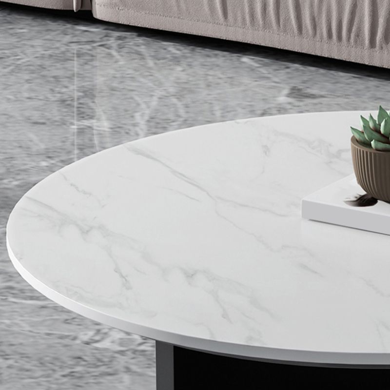 Modern 19.68" Tall Side Table Black Metal Sofa Side Accent Table