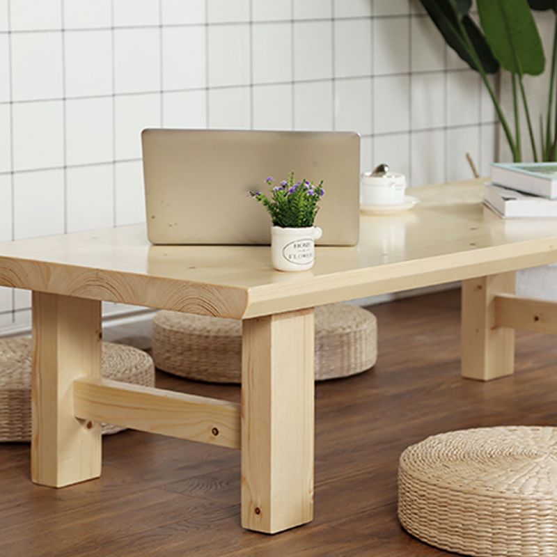 Contemporary Solid Wood Coffee Table 4 Legs Coffee Cocktail Table