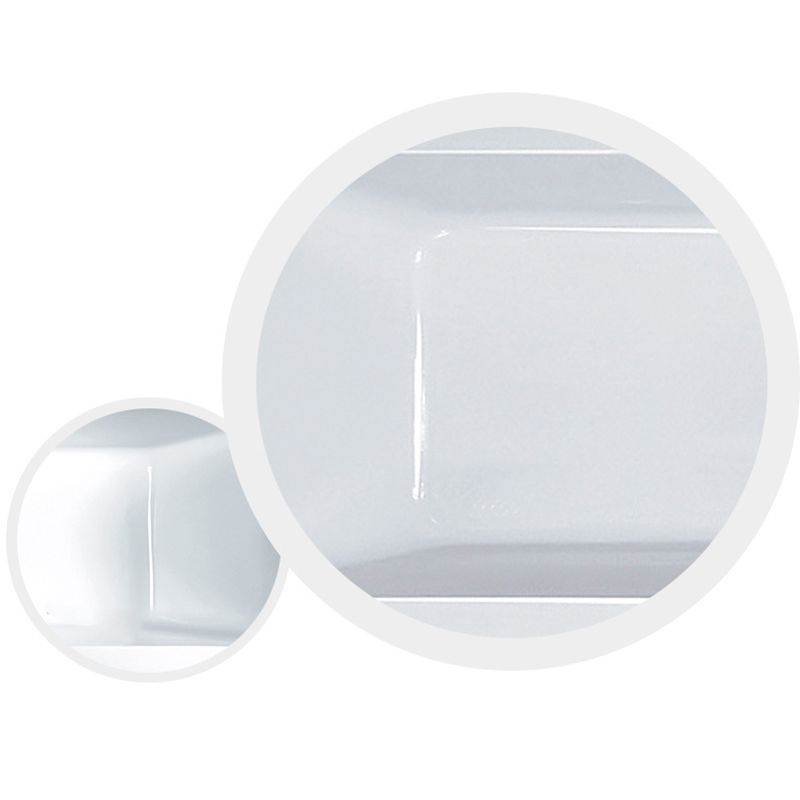 Modern Drop-in Acrylic Bathtub Internal Drain White Soaking Tub