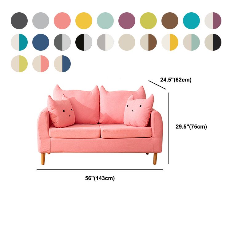 24.40" Wide Tuxedo Arm Sofa Washable Standard Sofa for Living Room