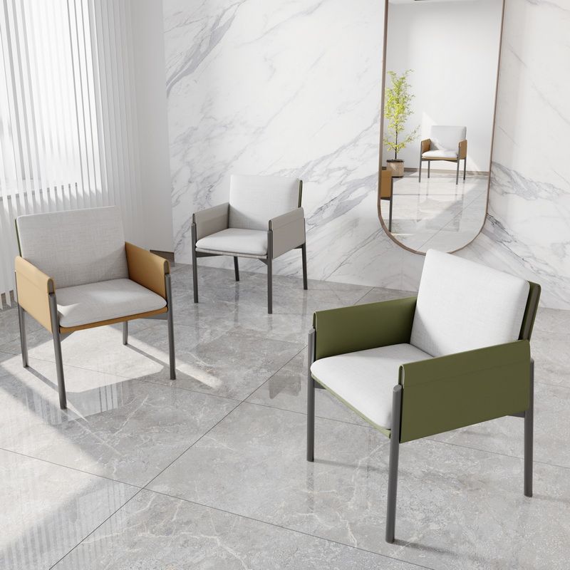 Industrial Kitchen Side Chair Parsons Back Black Legs  Dining Arm Chair