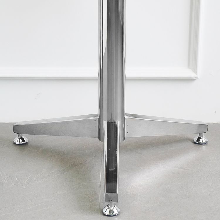 Round Tripod Dining Site Table Contemporary Tempered Glass Dinette Table