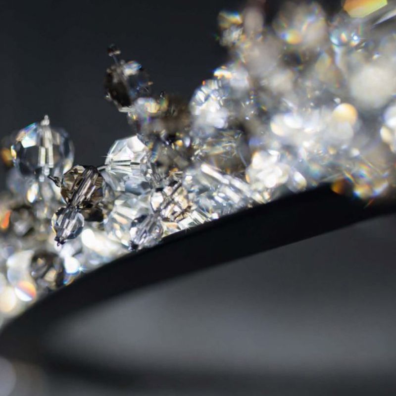 1 Light Linear Pendant Lights Modern Crystal Pendant Lighting Fixture for Living Room