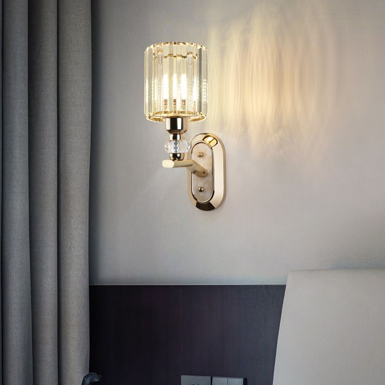 Éclairage mural en verre transparent contemporain