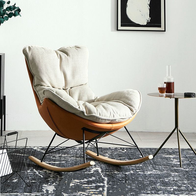 Contemporary Simple Style Sofa Rocking Chair Single Rocking Chair for Relaxing