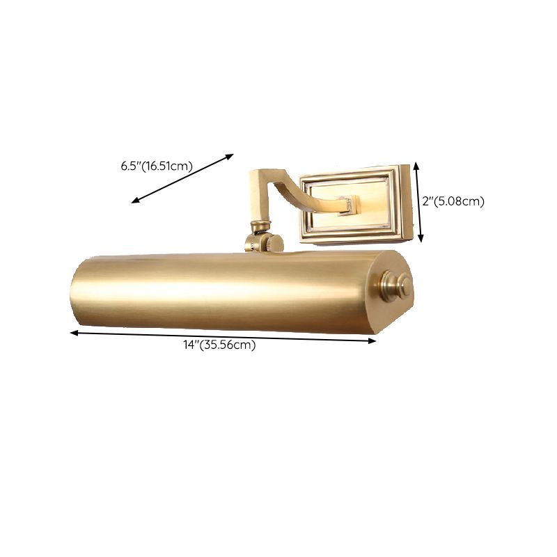 Modern Vanity Lighting Copper Wall Light Fixture in Gold for Bathroom